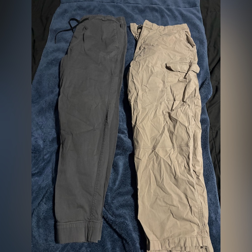 Hollister Charcoal and Cream Joggers